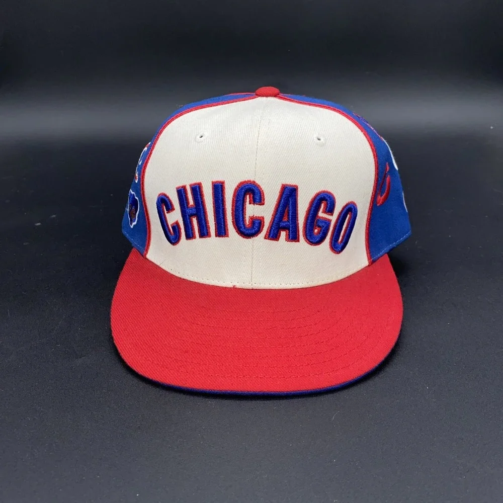 Chicago Cubs Hat Lot.   Fitted 7 1/8‎ Wool Cap Allover ++2 More Cubs Hats